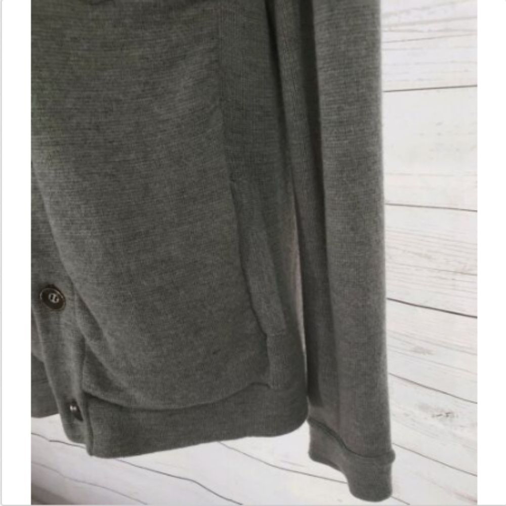 Rag & Bone Wool Sweater Large Gray Button Front - image 6